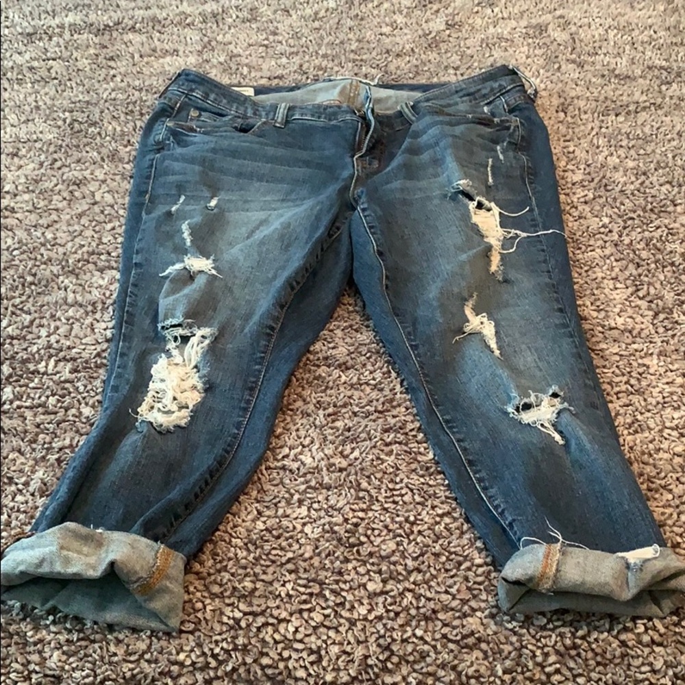 Torrid Distressed Ankle Skinny Denim